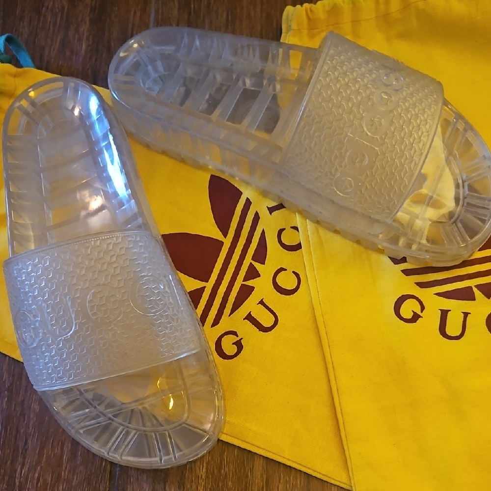 Very RARE, Gucci Transparent Slide Sandals